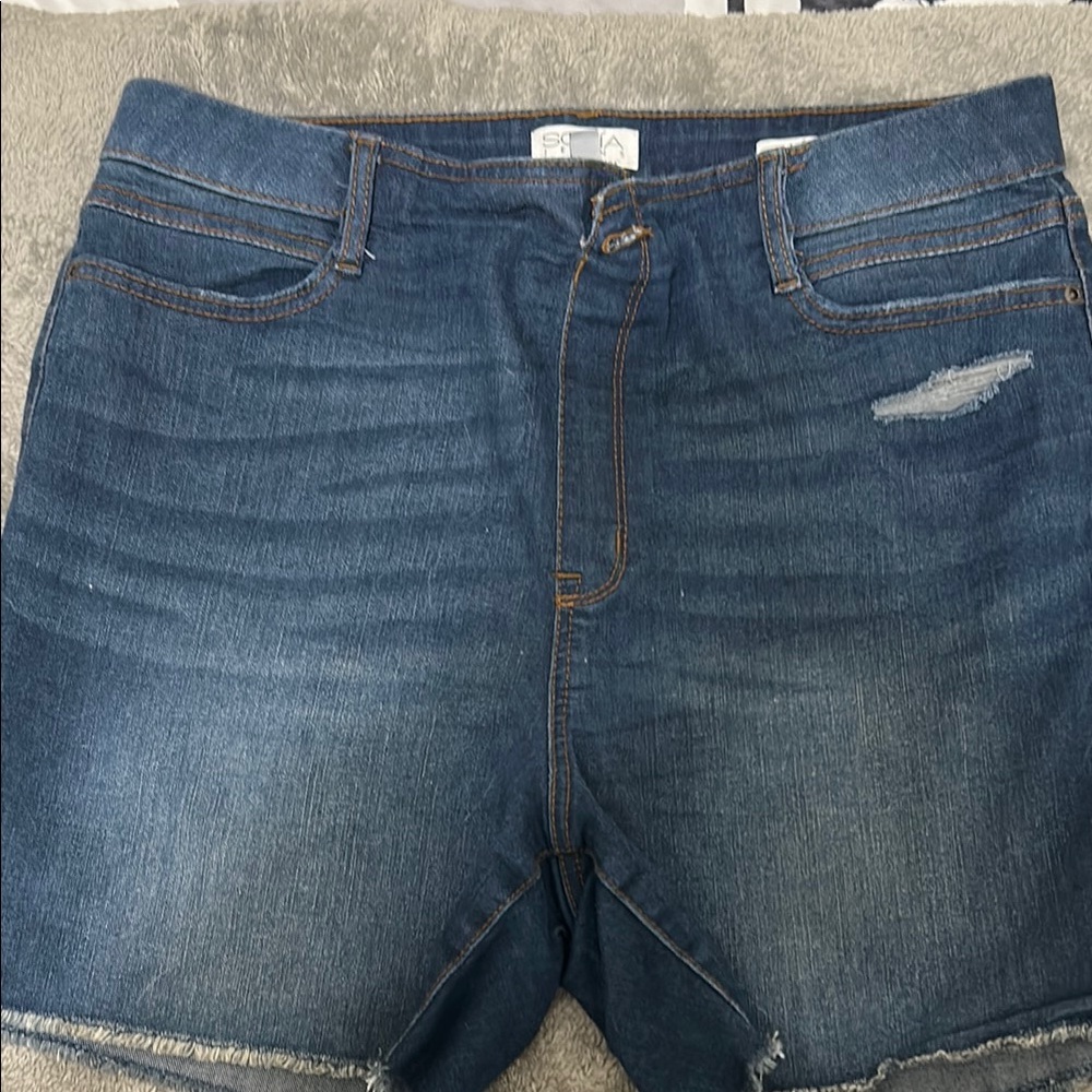 Sofia by Sofia Vergara Dark Blue Jean Shorts